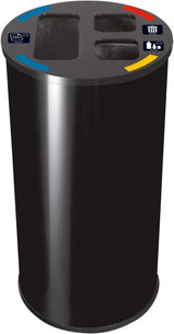 Collecteur 60L tri sélectif (3 compartiments) – Collecteur recyclage – HygiRéa