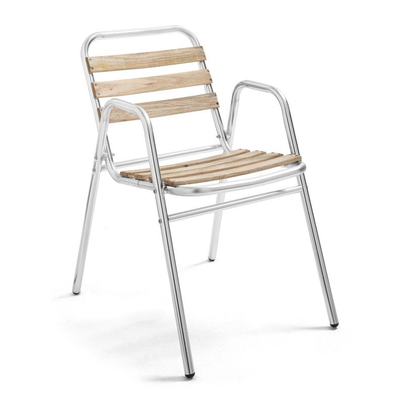CHAISE DE JARDIN EN BOIS ET ALUMINIUM - TIME SQUARE