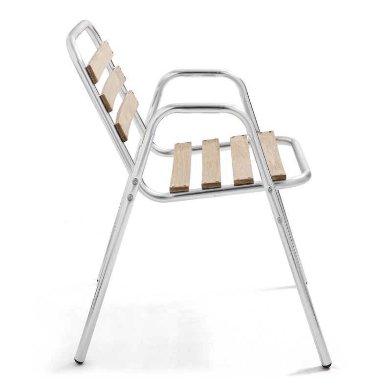CHAISE DE JARDIN EN BOIS ET ALUMINIUM - TIME SQUARE