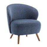 FAUTEUIL RELAX EN TISSU ET BOIS - JERY