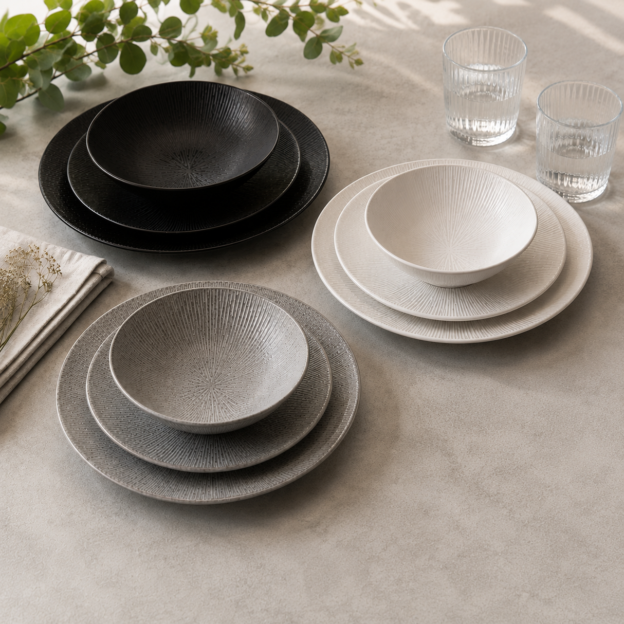 GAMME ATELIER DIAM – ASSIETTES EN GRÈS