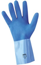 Gant latex bicolore bleu – Gants Multiusages – HygiRéa