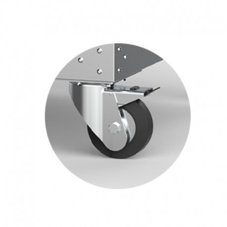 KIT 4 ROULETTES POUR SUPPORTS - 2 SANS FREINS/2 AVEC FREINS