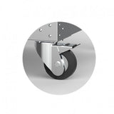 KIT 4 ROULETTES POUR SUPPORTS - 2 SANS FREINS/2 AVEC FREINS
