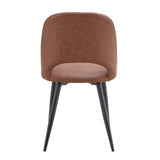 Chaises effet cuir et métal - Lot de 2