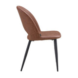 Chaises effet cuir et métal - Lot de 2