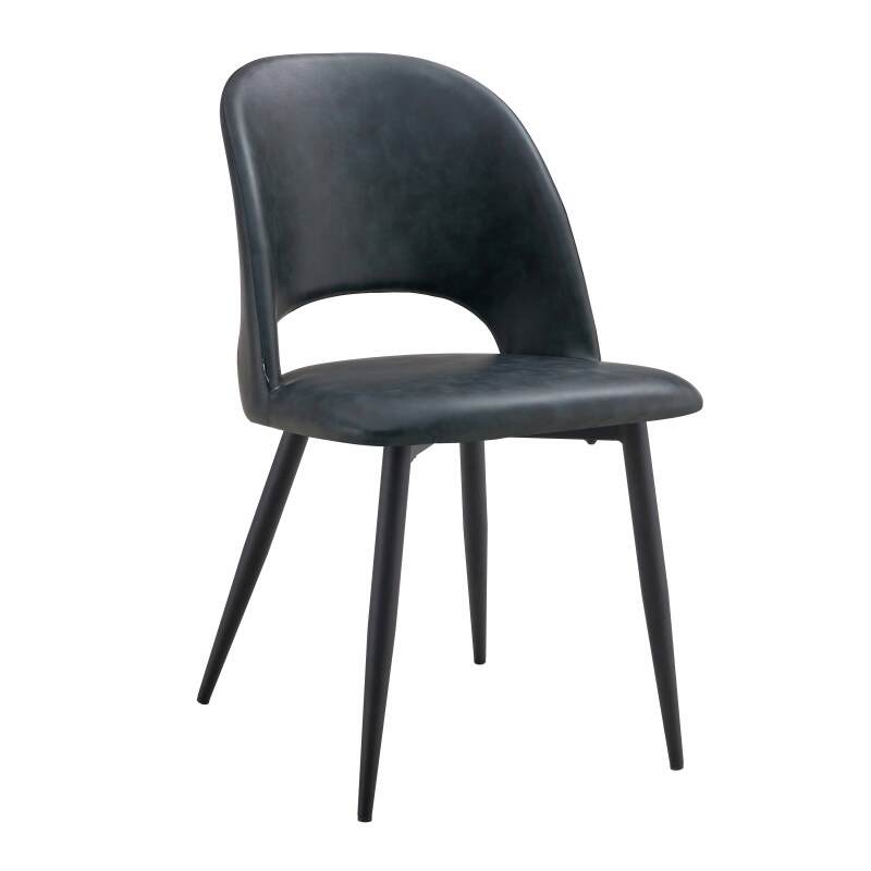 Chaises effet cuir et métal - Lot de 2