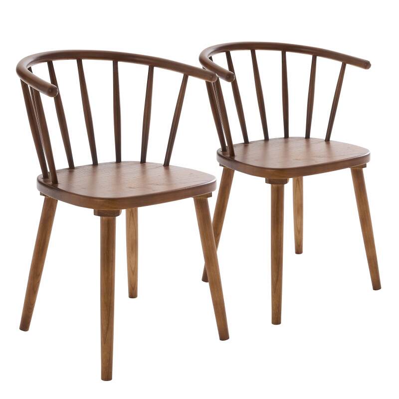 CHAISES EN BOIS D'ORME AJOURÉES - ALBANE - LOT DE 2