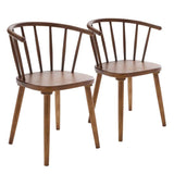 CHAISES EN BOIS D'ORME AJOURÉES - ALBANE - LOT DE 2