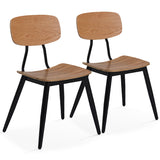CHAISES EN BOIS ET MÉTAL - STUDIO - LOT DE 2
