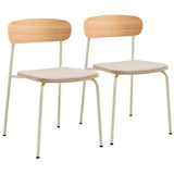 CHAISES EN BOIS, MÉTAL ET TISSU - LEXI - LOT DE 2