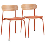 CHAISES EN BOIS, MÉTAL ET TISSU - LEXI - LOT DE 2