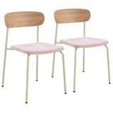 CHAISES EN BOIS, MÉTAL ET TISSU - LEXI - LOT DE 2