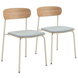 CHAISES EN BOIS, MÉTAL ET TISSU - LEXI - LOT DE 2