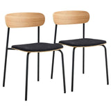 CHAISES EN BOIS, MÉTAL ET TISSU - LEXI - LOT DE 2