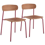 CHAISE EN BOIS ET MÉTAL - LYLA - LOT DE 2