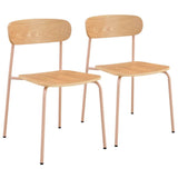 CHAISE EN BOIS ET MÉTAL - LYLA - LOT DE 2