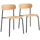 CHAISE EN BOIS ET MÉTAL - LYLA - LOT DE 2