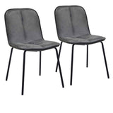 CHAISES EFFET CUIT ET MÉTAL - ALYX - LOT DE 2