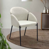 Chaises en tissu et métal avec accoudoirs - Lot de 2