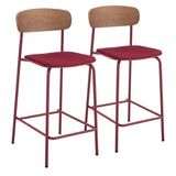 CHAISES HAUTES EN BOIS, MÉTAL ET TISSU - LEXI - LOT DE 2