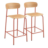 CHAISES HAUTES EN BOIS ET MÉTAL - LYLA - LOT DE 2