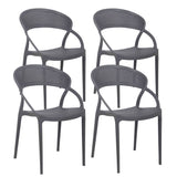 CHAISES EN PLASTIQUE - MARID - LOT DE 4