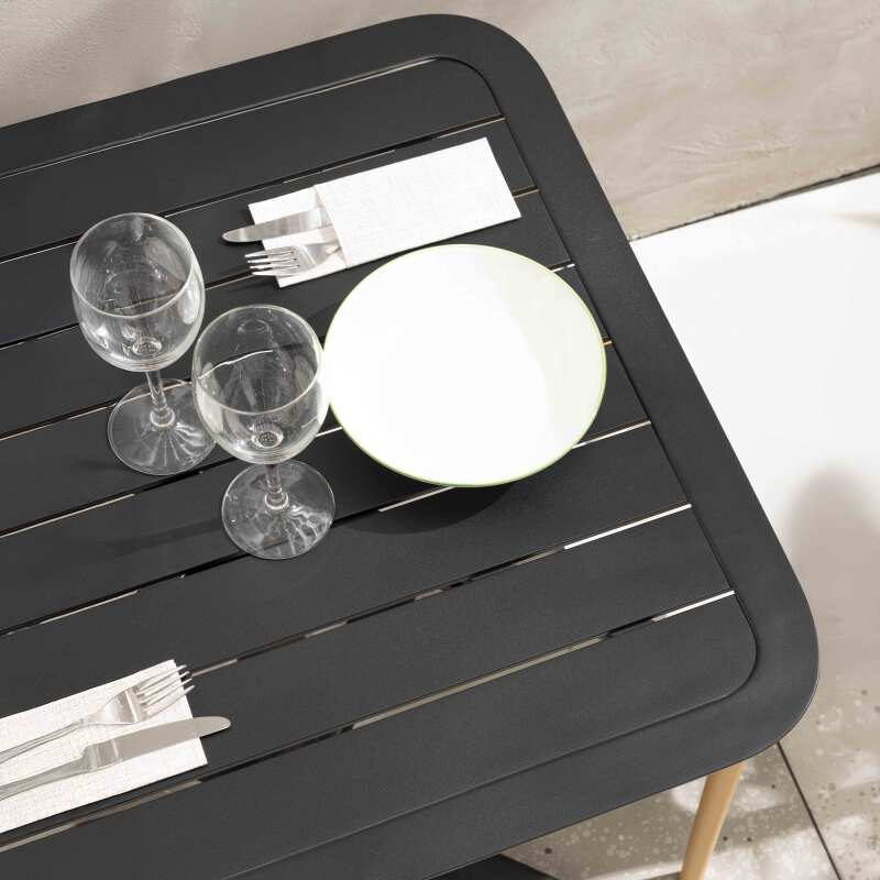 PLATEAU DE TABLE DE TERRASSE CARRÉ - ALUMINIUM