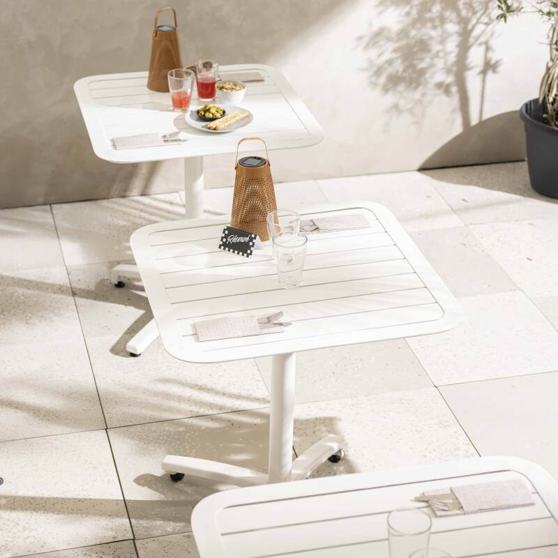 PLATEAU DE TABLE DE TERRASSE CARRÉ - ALUMINIUM