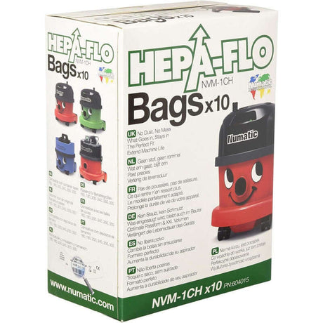 Sac Aspi HEPAFLO JEU DE 10 FILTRES 9 LITRES – Aspirateur Poussières – HygiRéa