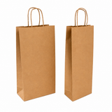 SACS KRAFT POUR 1 ET 2 BOUTEILLES