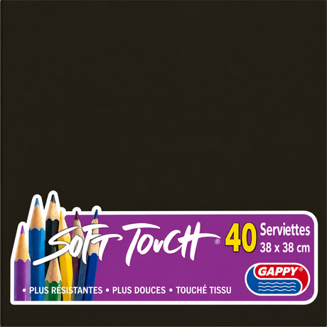 Serviettes soft touch 38x38cm 2 plis – Serviettes Jetables – HygiRéa