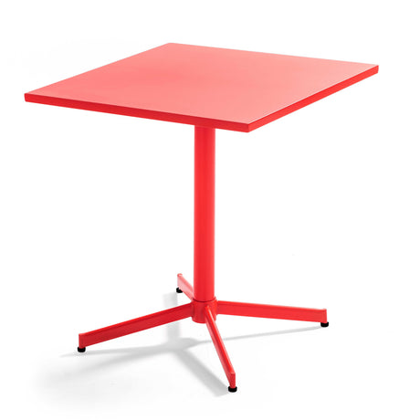Table de jardin carrée avec plateau rabattable 70 x 70 x 72 cm – Table Inclinable – HygiRéa