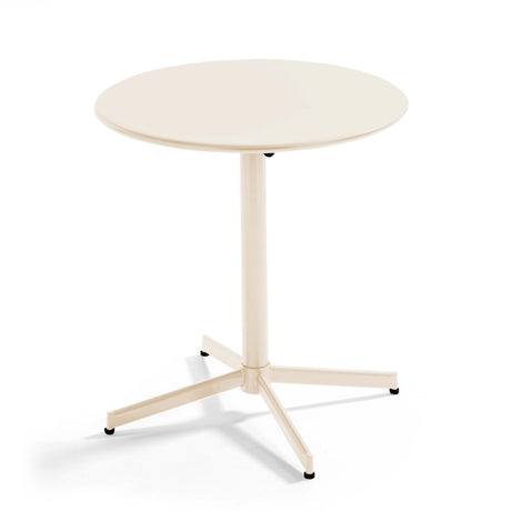 Table de jardin ronde (ø70 x 72 cm) avec plateau rabattable – Table Inclinable – HygiRéa