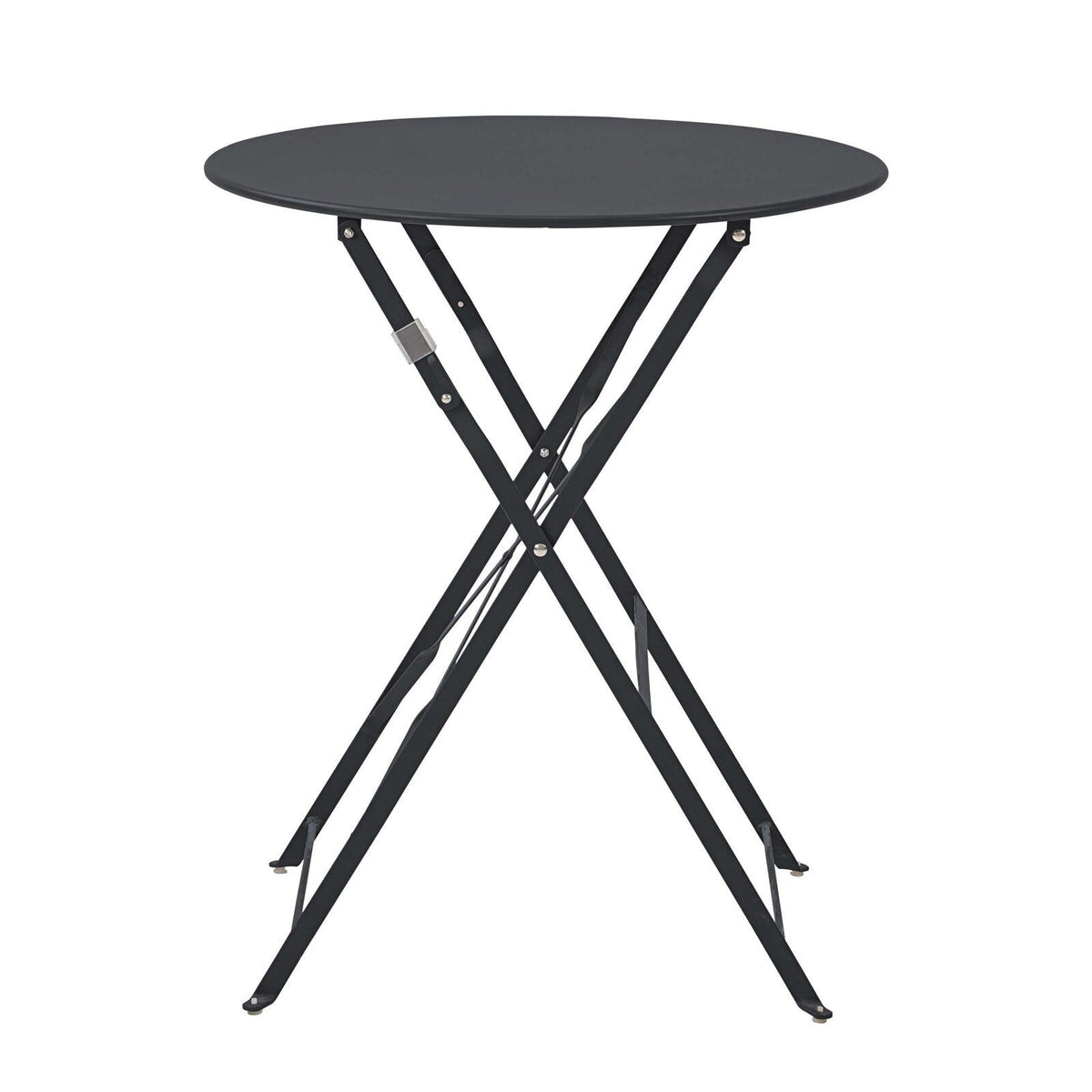 TABLE DE JARDIN RONDE PLIANTE EN MÉTAL - 2 PERSONNES - ANECY
