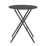 TABLE DE JARDIN RONDE PLIANTE EN MÉTAL - 2 PERSONNES - ANECY