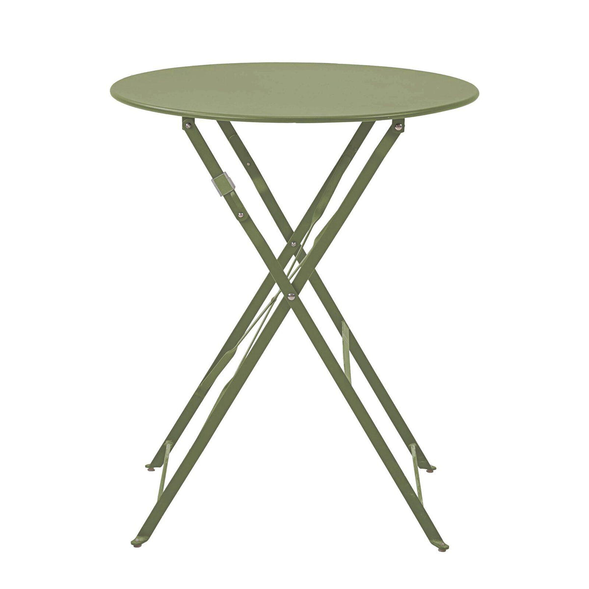 TABLE DE JARDIN RONDE PLIANTE EN MÉTAL - 2 PERSONNES - ANECY