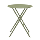 TABLE DE JARDIN RONDE PLIANTE EN MÉTAL - 2 PERSONNES - ANECY