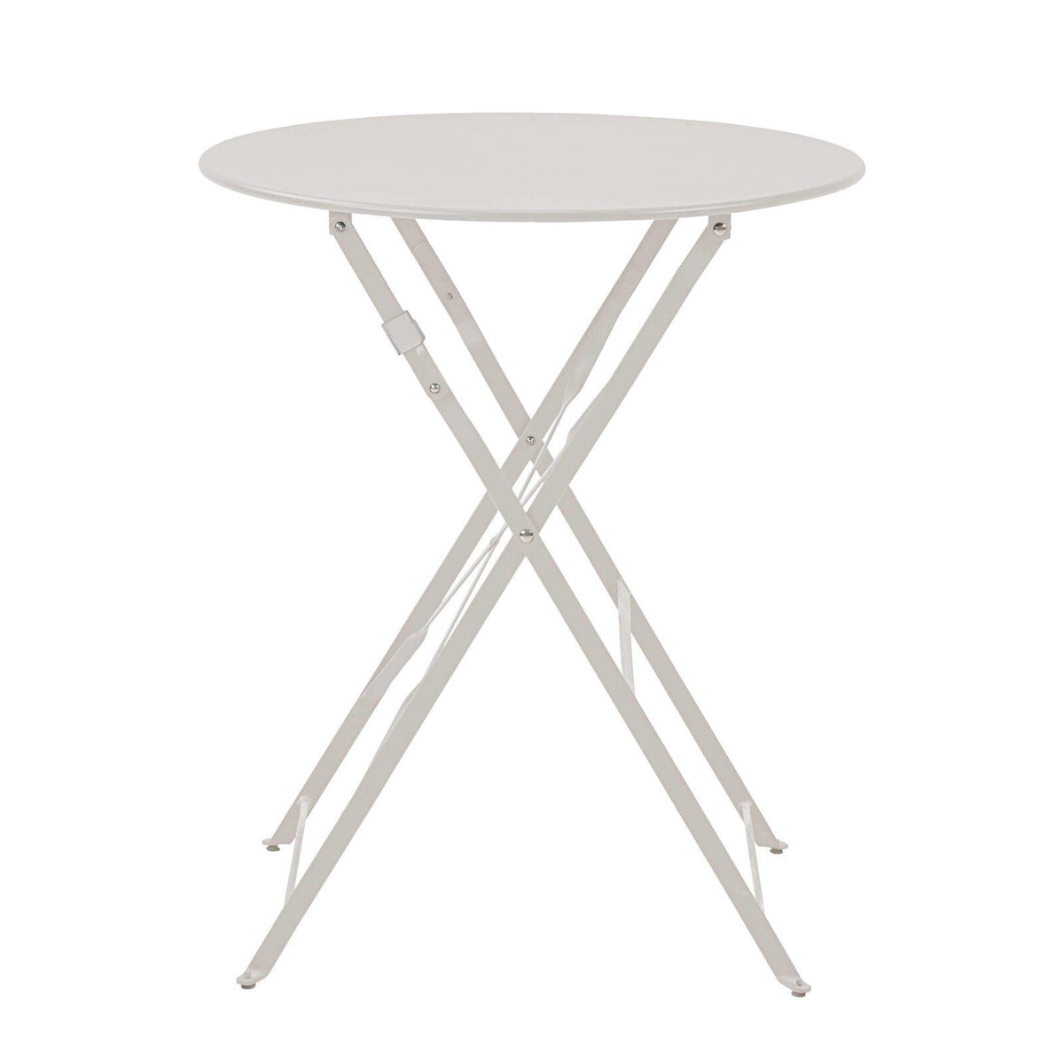 TABLE DE JARDIN RONDE PLIANTE EN MÉTAL - 2 PERSONNES - ANECY
