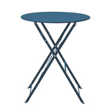TABLE DE JARDIN RONDE PLIANTE EN MÉTAL - 2 PERSONNES - ANECY