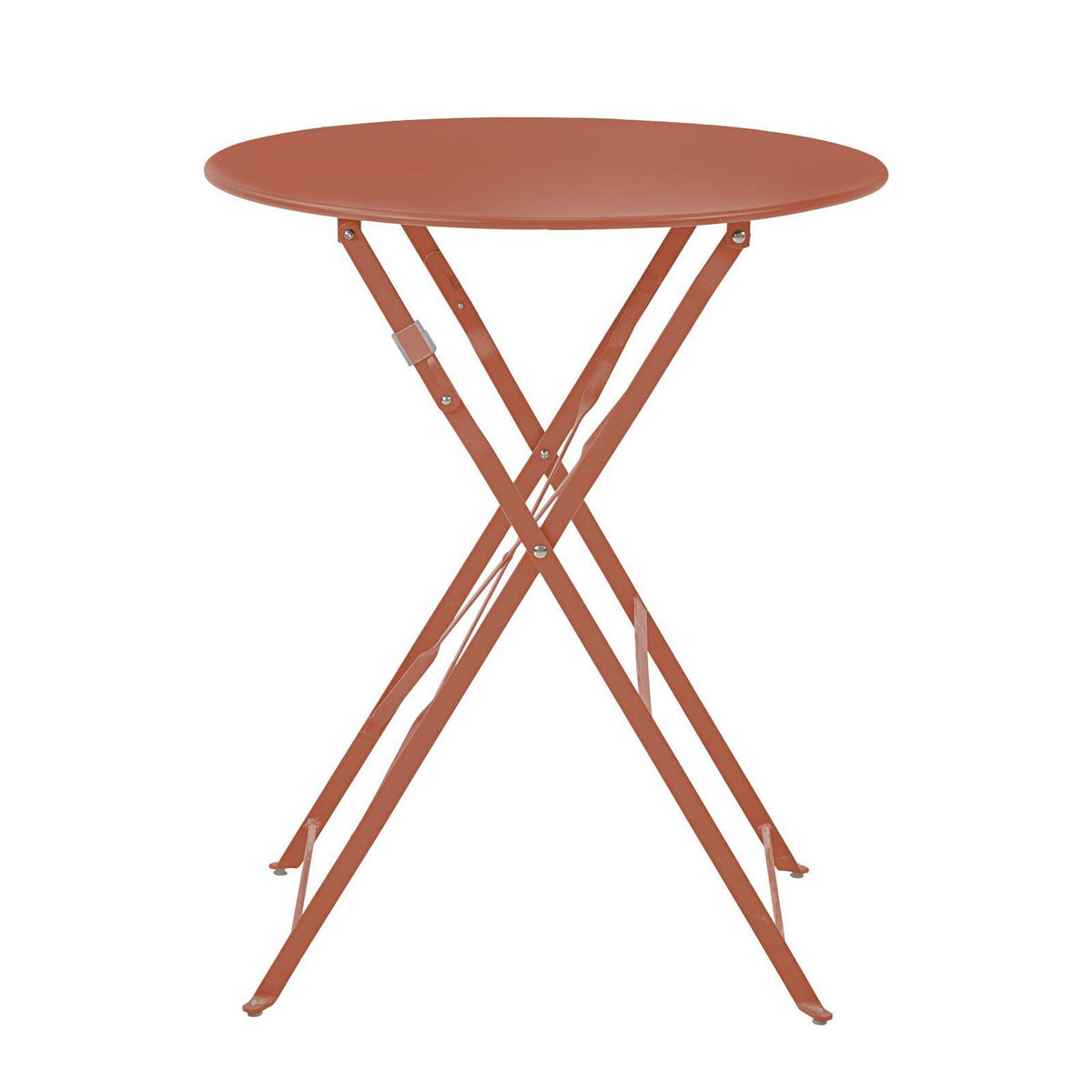 TABLE DE JARDIN RONDE PLIANTE EN MÉTAL - 2 PERSONNES - ANECY