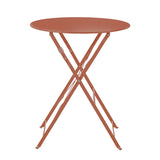 TABLE DE JARDIN RONDE PLIANTE EN MÉTAL - 2 PERSONNES - ANECY