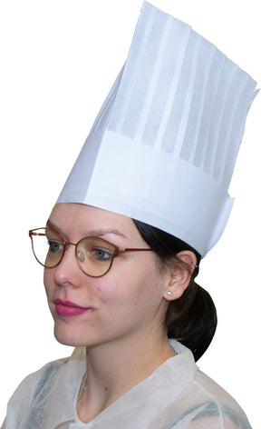 Toque viscose blanc fermée – Toques – HygiRéa